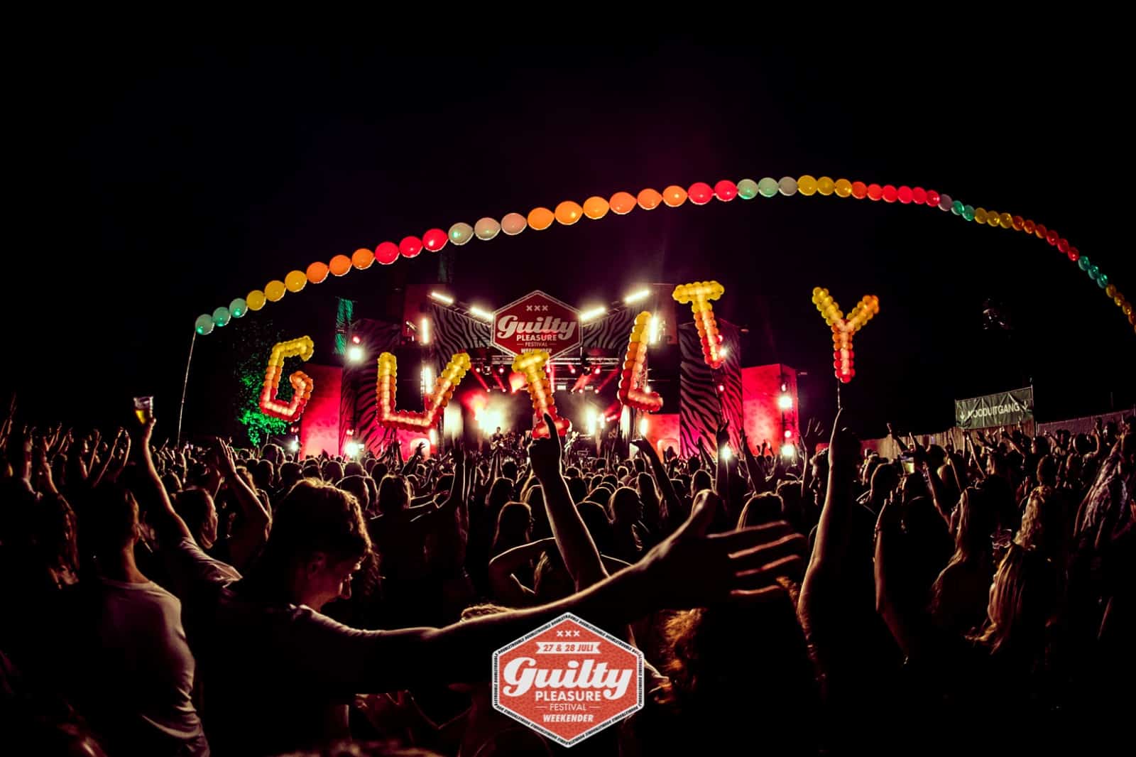 Spellbound balloon letters up close at Guilty Pleasure Festival in Amsterdam (2019) — Spellbound — High Lines